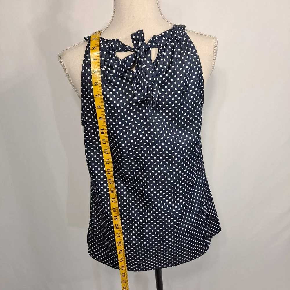 The Limited Blue Polka Dot Sleeveless Top